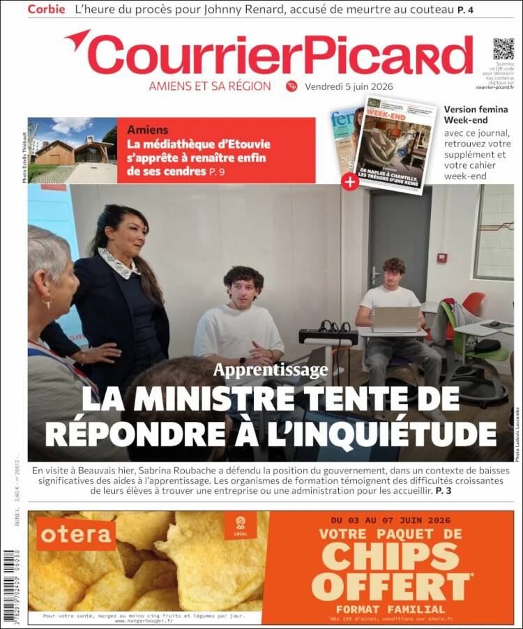 Portada de Courrier Picard (Francia)
