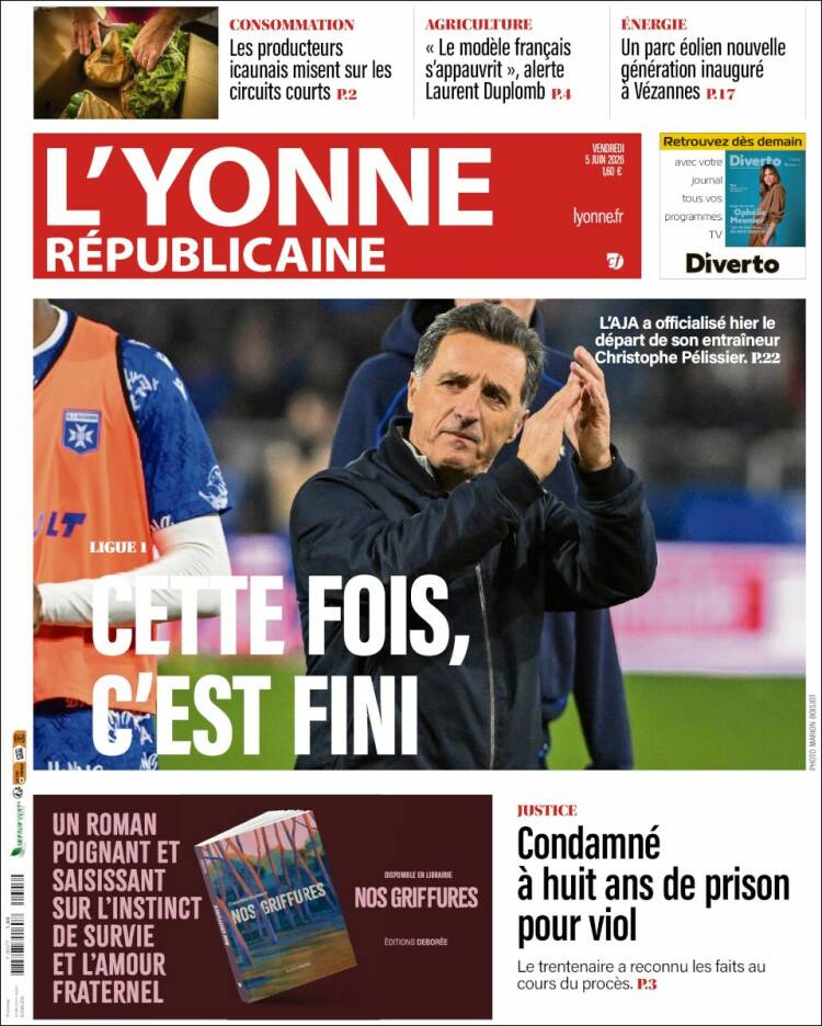 Portada de L'Yonne-Républicaine (Francia)