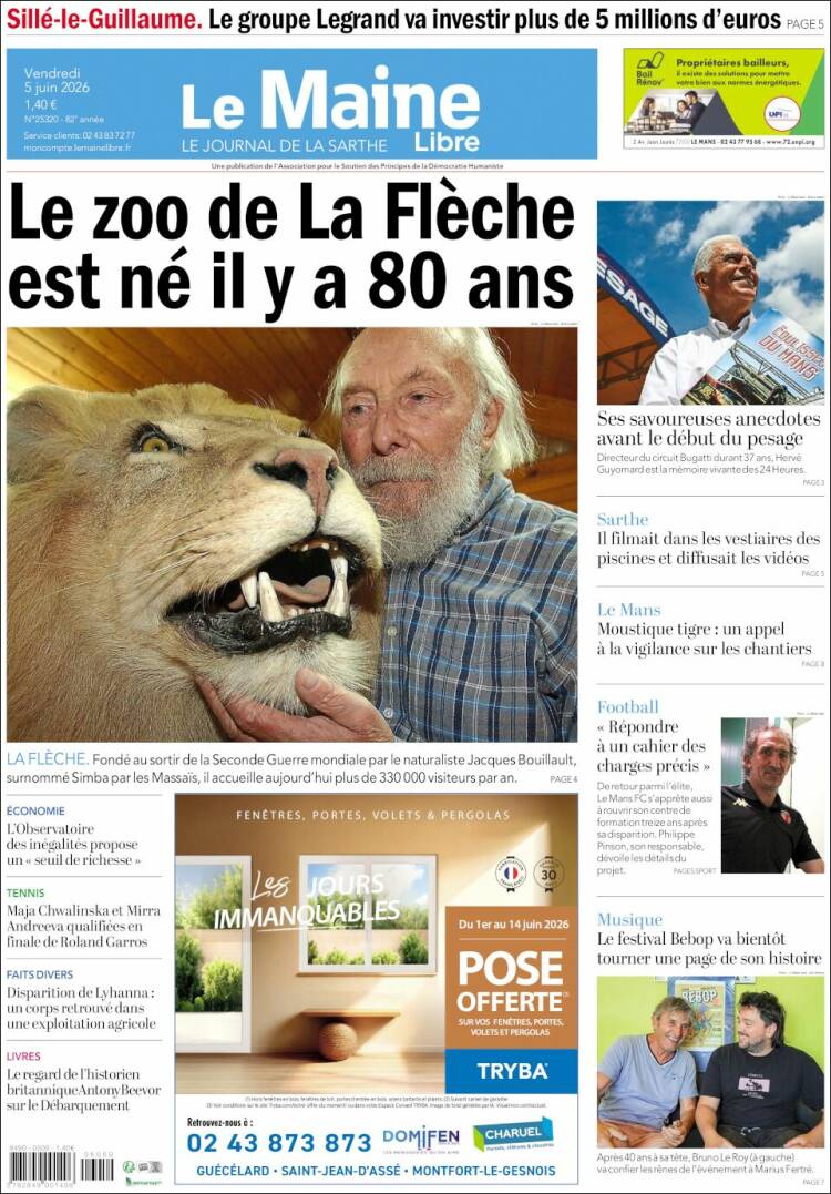 Portada de Le Maine Libre (Francia)