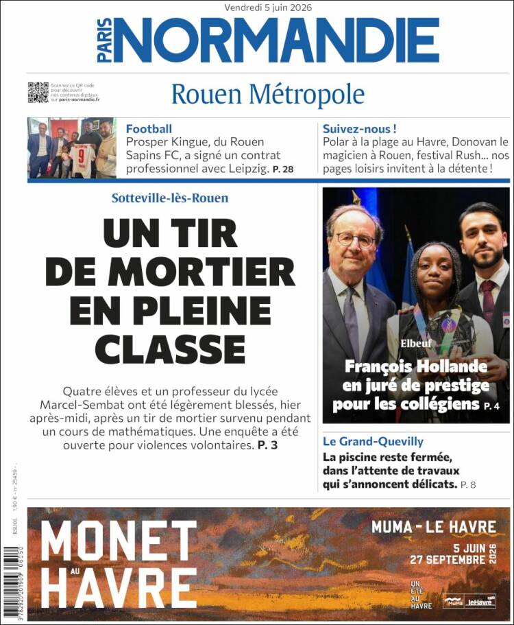 Portada de Paris Normandie (Francia)