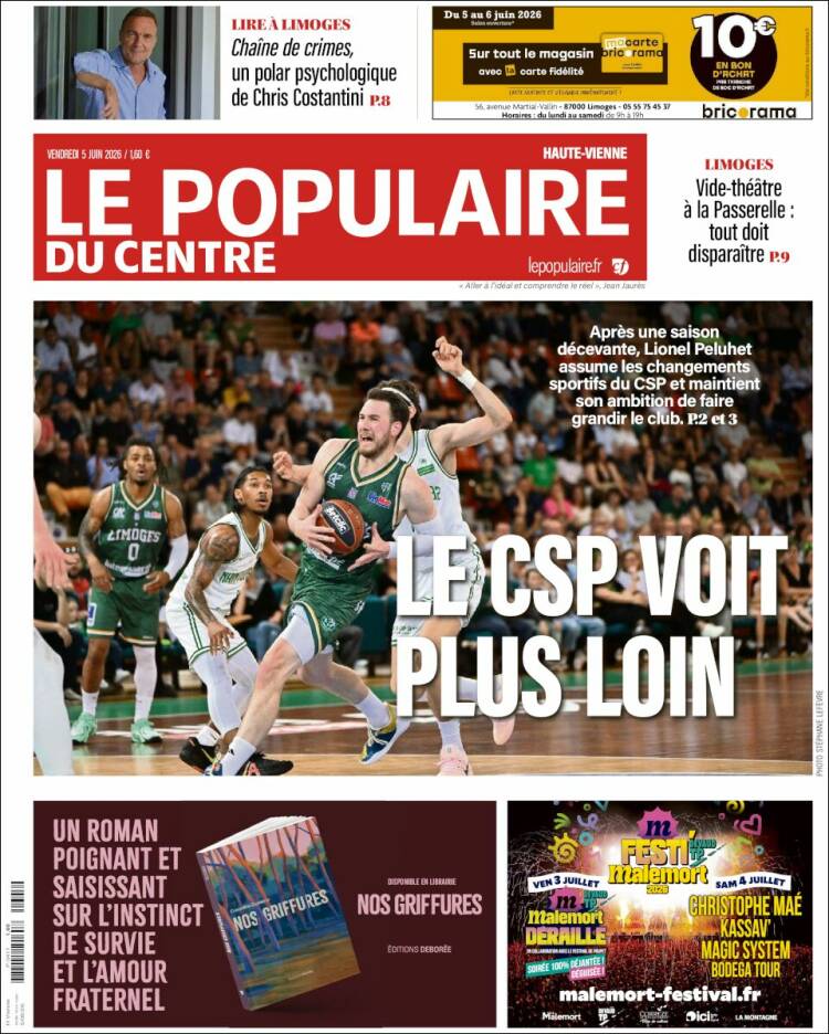 Portada de Le Populaire du Centre (Francia)