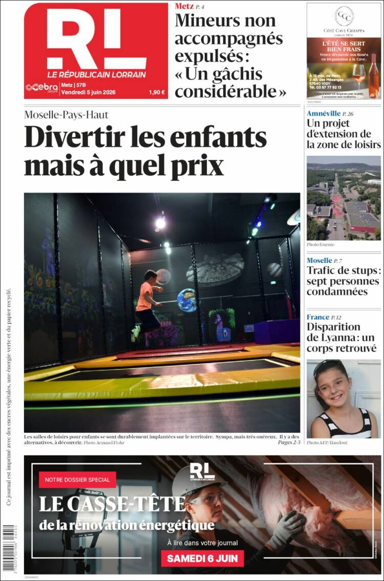 Portada de Le Republicain Lorrain (Francia)
