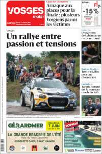 Portada de Vosges Matin (Francia)