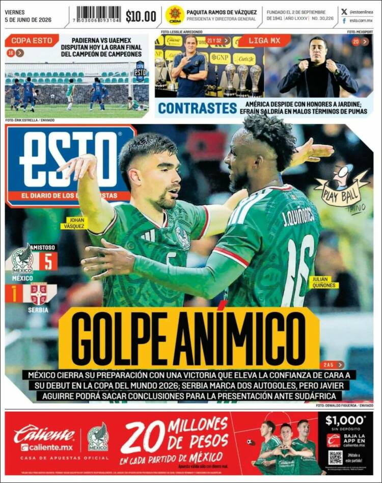 Portada de Esto (M&eacute;xico)