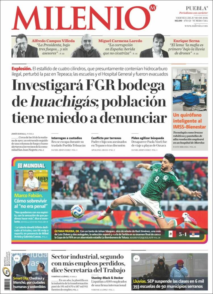 Portada de Milenio de Puebla (M&eacute;xico)