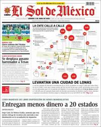 Portada de El Sol de México (M&eacute;xico)
