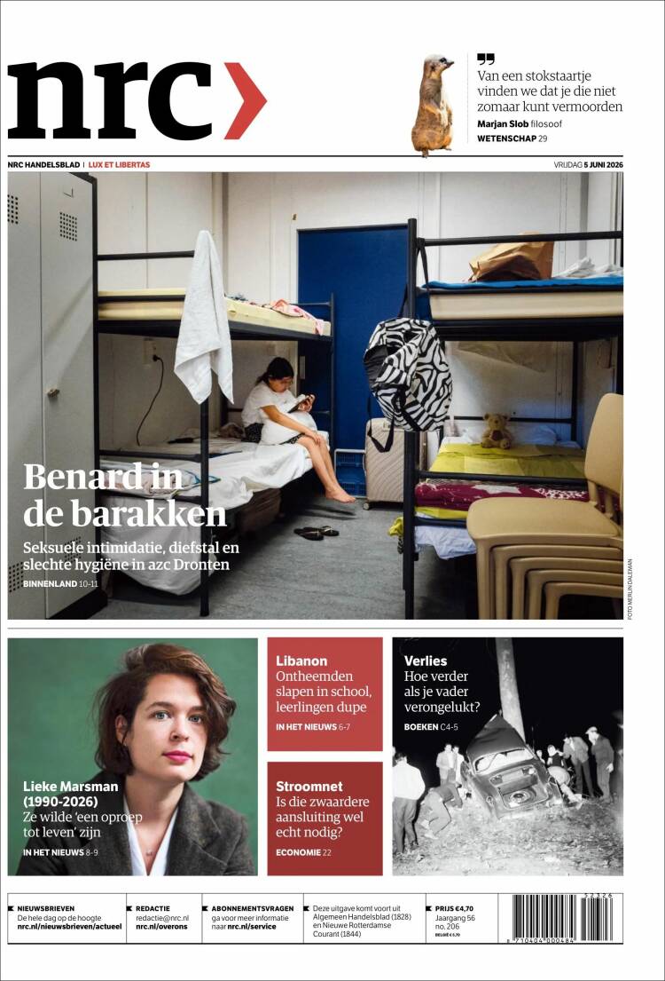 Portada de NRC Handelsblad (Pa&iacute;ses Bajos)