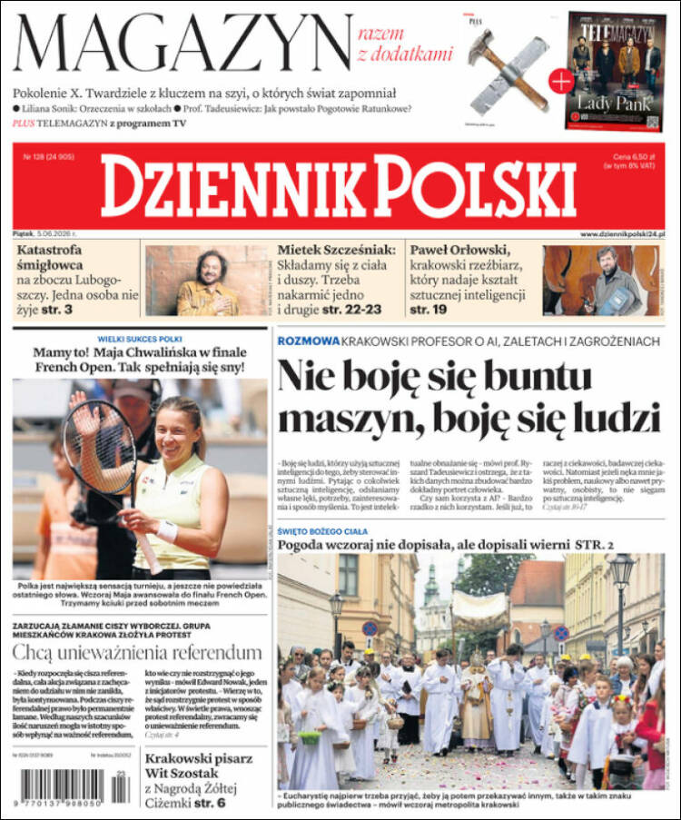 Portada de Dziennik (Polonia)