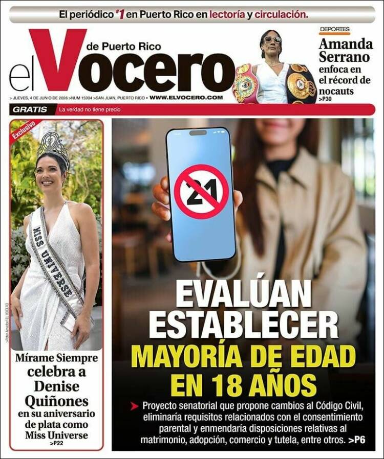 Portada de Vocero (Puerto Rico)