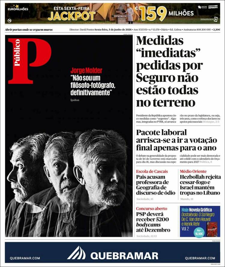 Portada de Público (Portugal)
