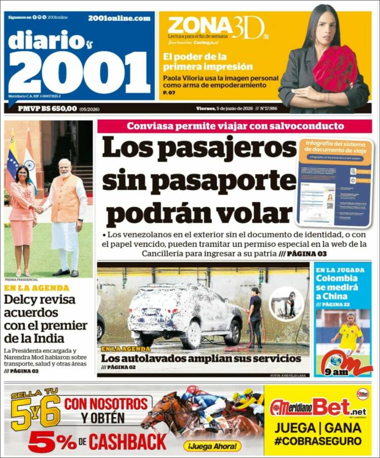 Portada de 2001 - Dosmiluno (Venezuela)