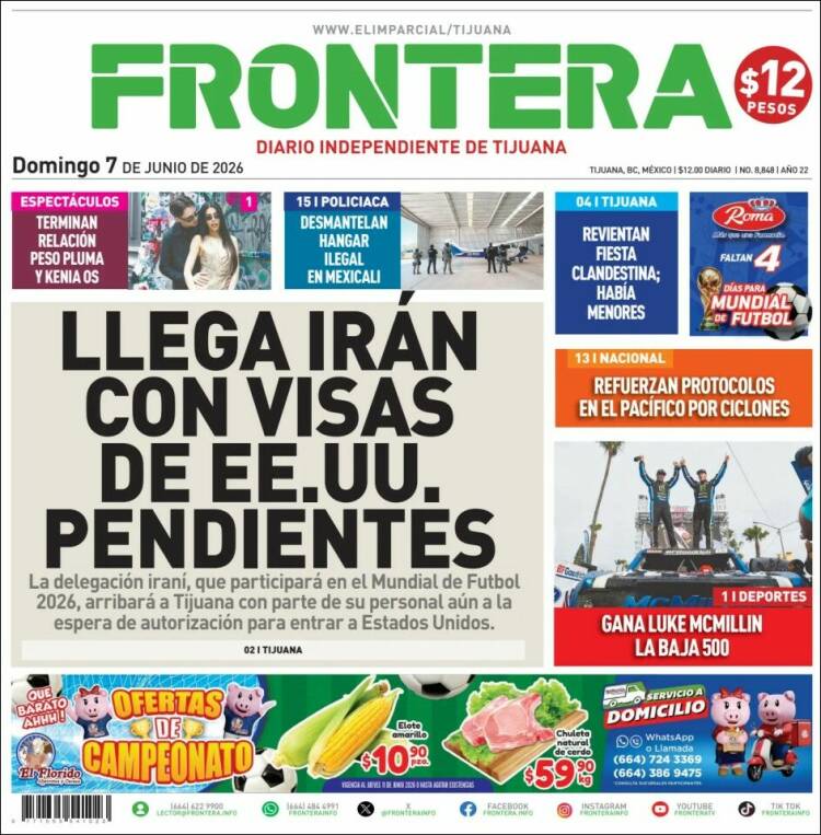 Portada de Frontera (M&eacute;xico)