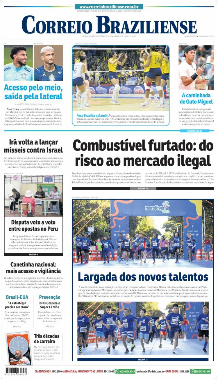 Portada de Correio Braziliense (Brasil)