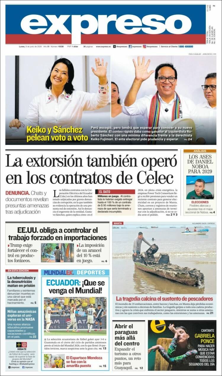 Portada de Expreso (Ecuador)