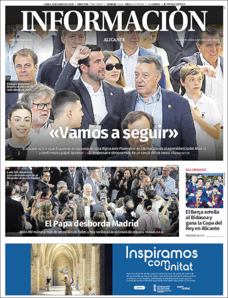 Portada de Diario Información (Espa&ntilde;a)