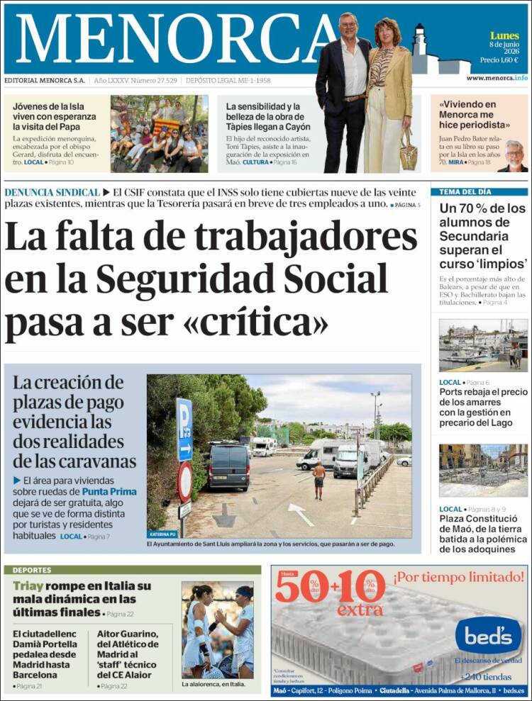 Portada de Menorca - Diario Insular (Espa&ntilde;a)