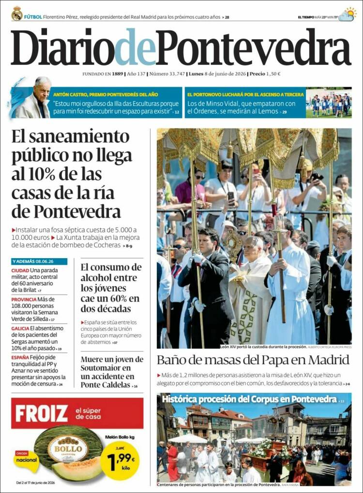 Portada de Diario de Pontevedra (Espa&ntilde;a)