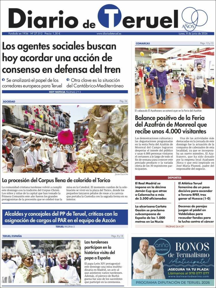 Portada de Diario de Teruel (Espa&ntilde;a)