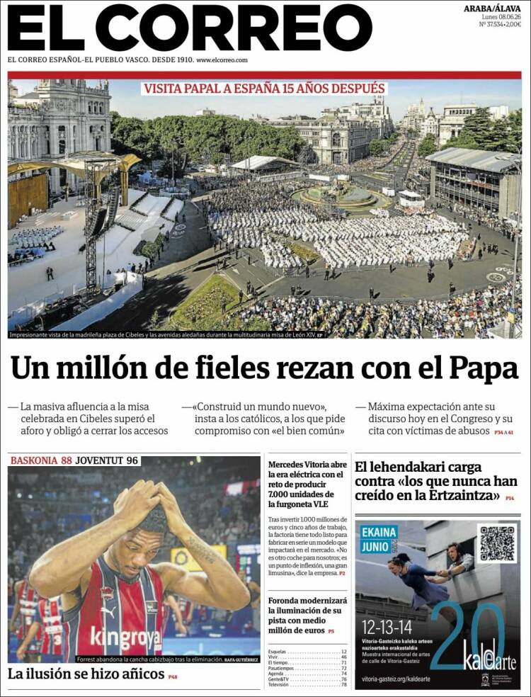 Portada de El Correo - Álava (Espa&ntilde;a)