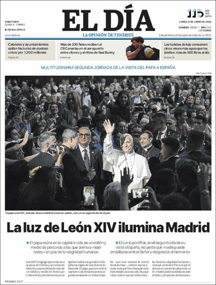 Portada de El Día (Espa&ntilde;a)