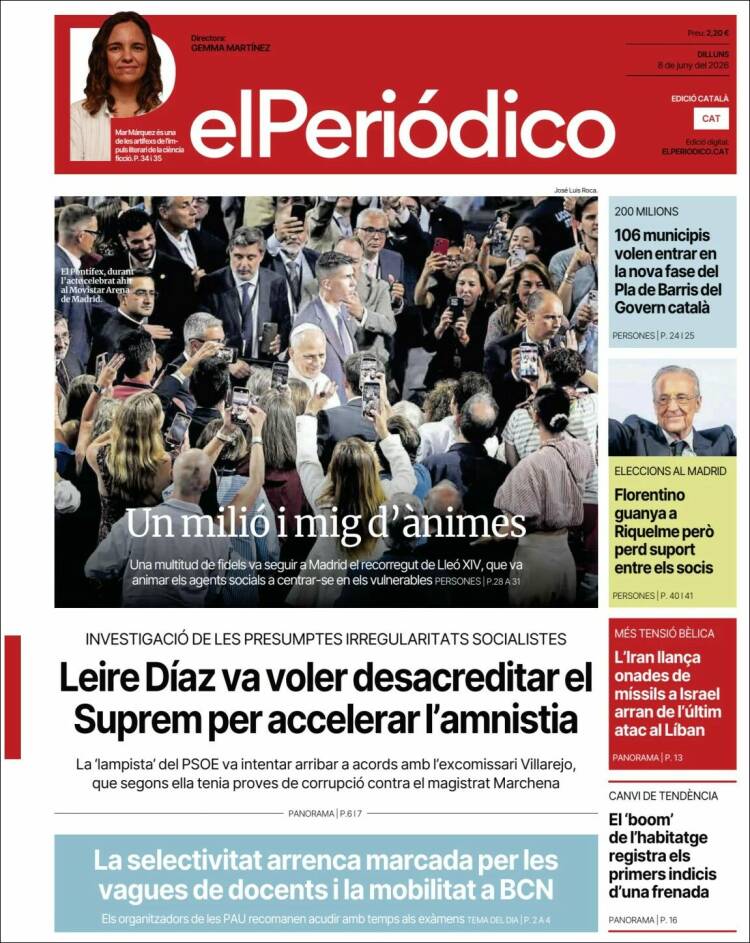 Portada de El Periódico de Catalunya (Espa&ntilde;a)