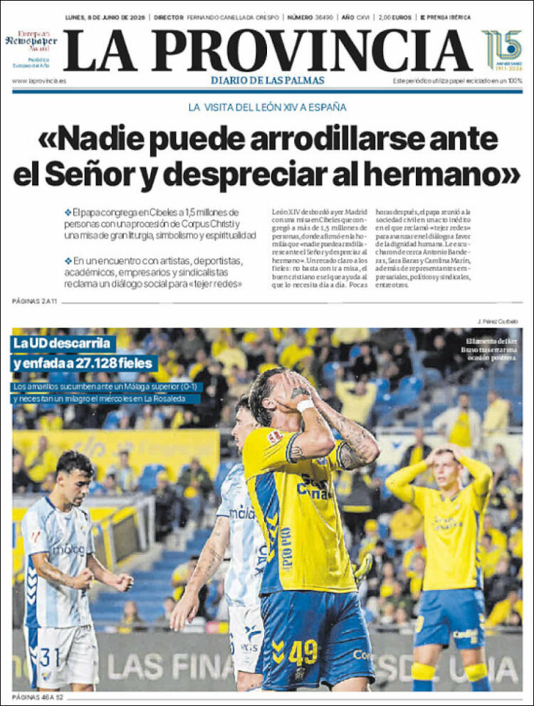 Portada de La Provincia (Espa&ntilde;a)