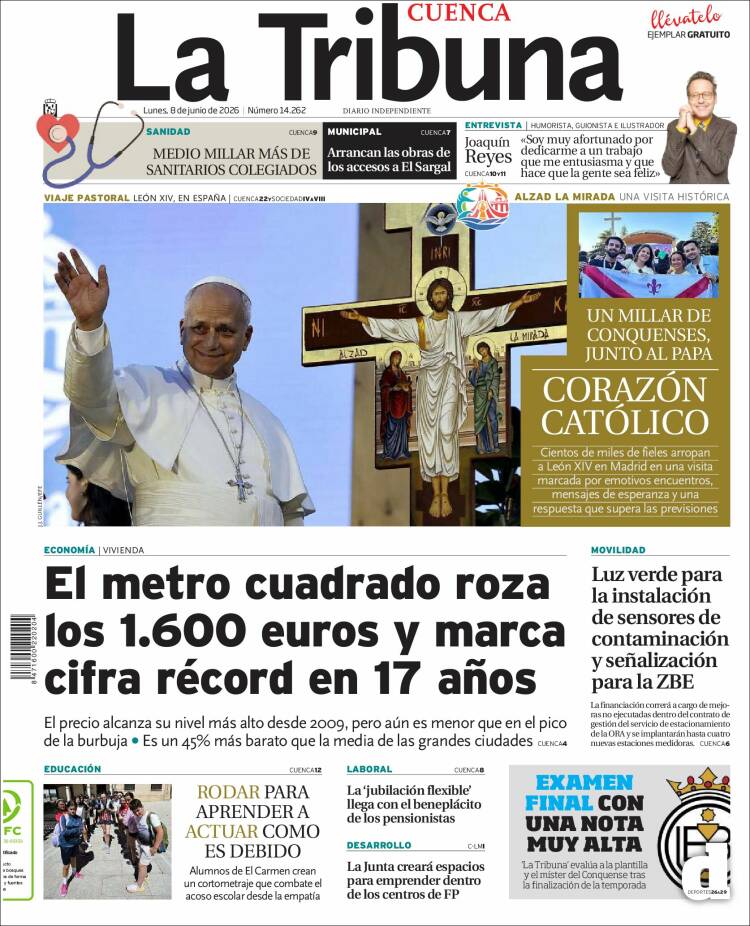 Portada de La Tribuna de Cuenca (Espa&ntilde;a)