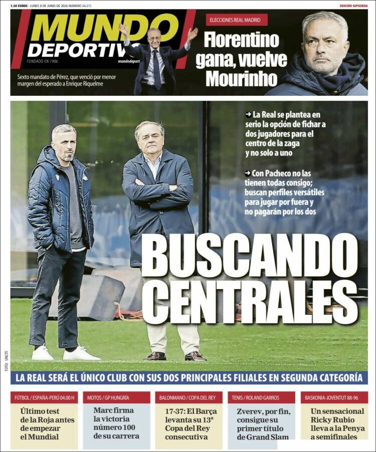 Portada de Mundo Deportivo Gipuzkoa (Espa&ntilde;a)