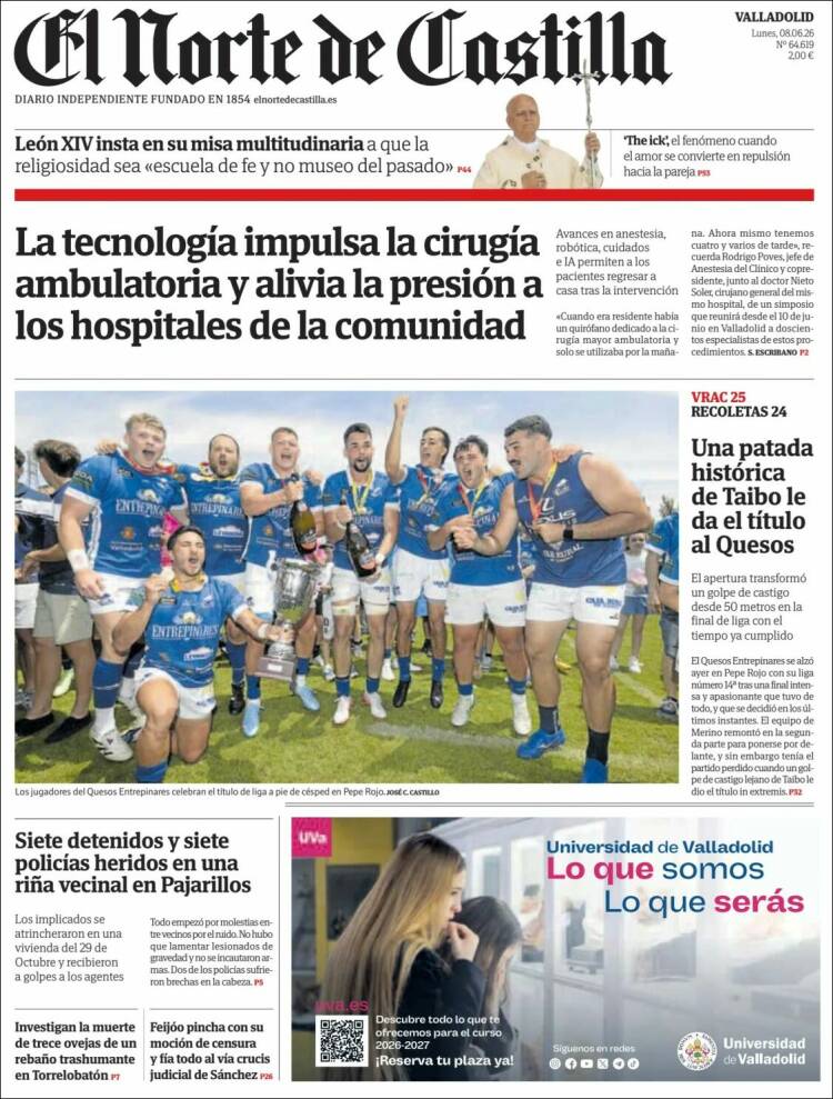 Portada de Norte de Castilla - Valladolid (Espa&ntilde;a)