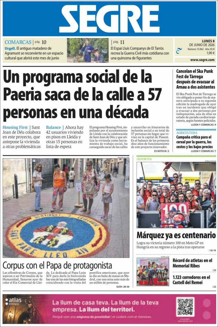 Portada de Segre  (Espa&ntilde;a)