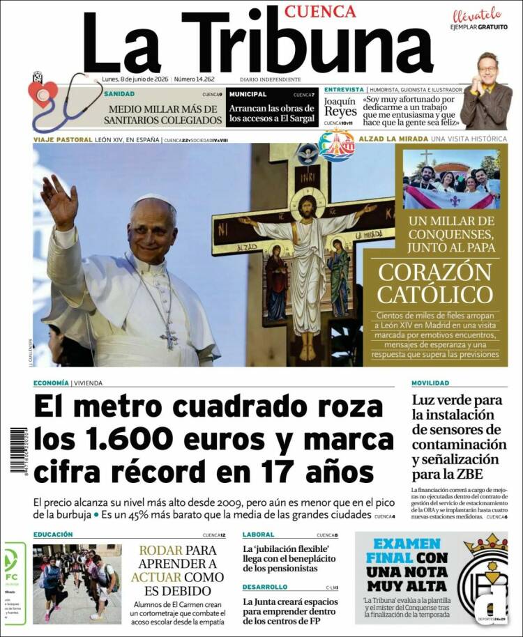 Portada de La Tribuna de Cuenca (Espa&ntilde;a)