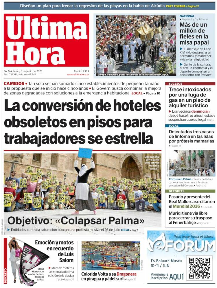 Portada de Última Hora (Espa&ntilde;a)