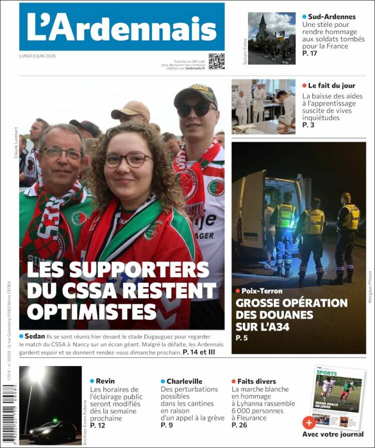 Portada de L'Ardenais (Francia)