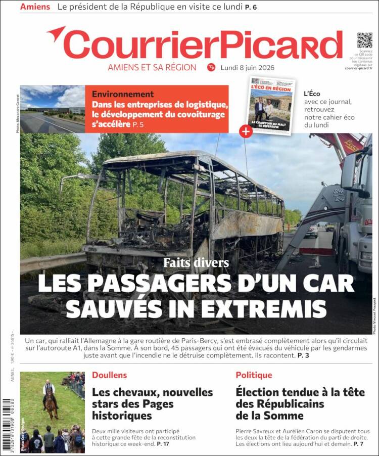 Portada de Courrier Picard (Francia)