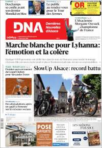 Portada de Les Dernières Nouvelles d'Alsace (Francia)