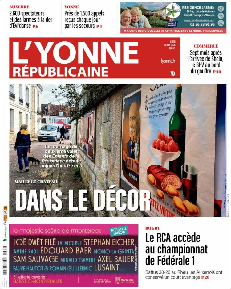 Portada de L'Yonne-Républicaine (Francia)