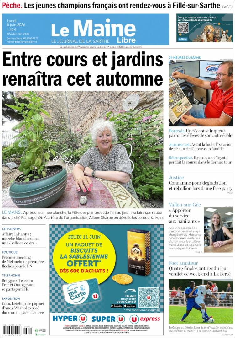 Portada de Le Maine Libre (Francia)