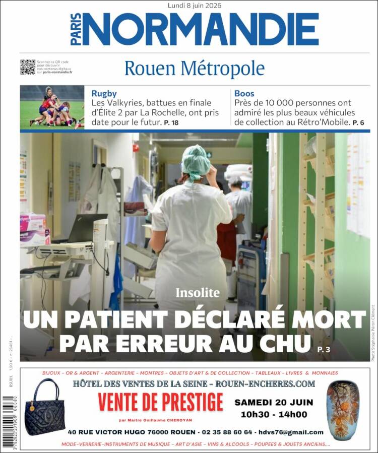 Portada de Paris Normandie (Francia)