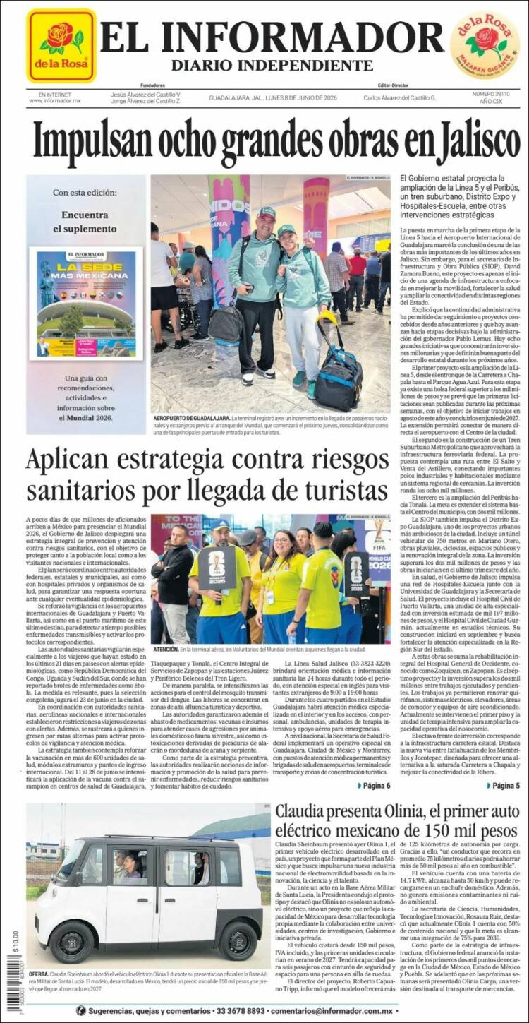Portada de El Informador (M&eacute;xico)