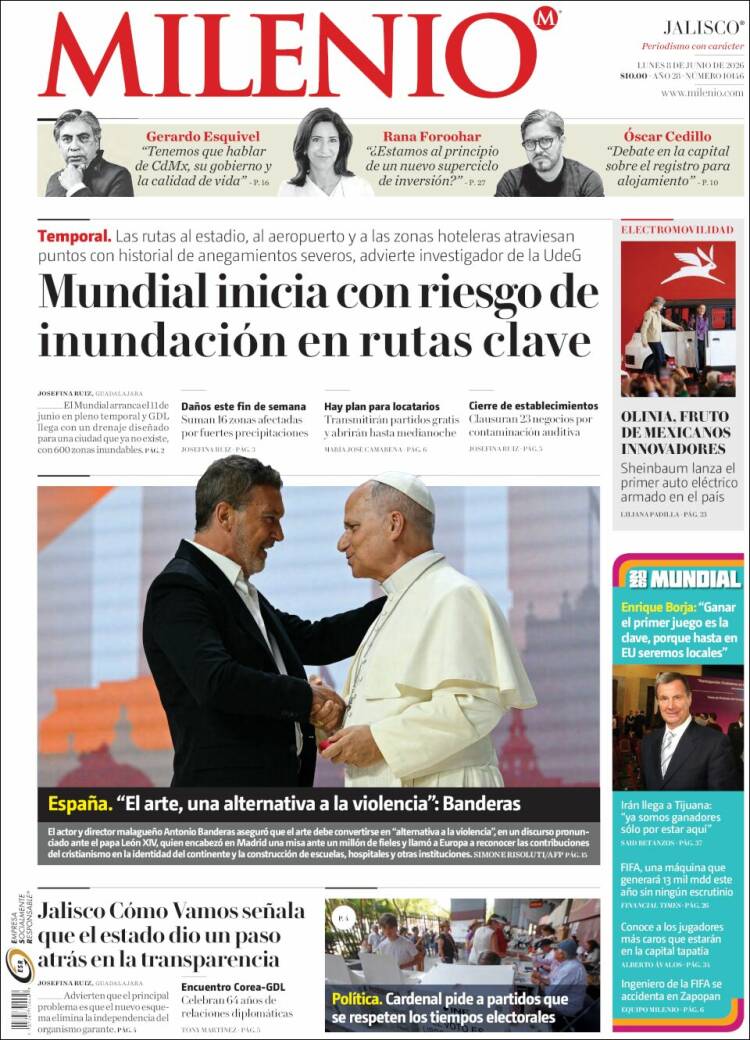 Portada de Milenio (M&eacute;xico)