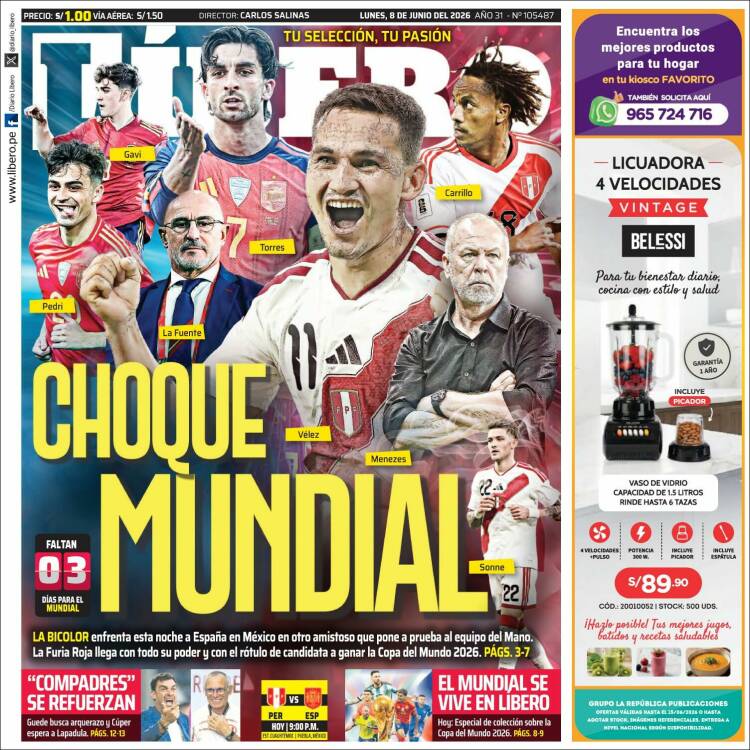 Portada de Líbero (Per&uacute;)
