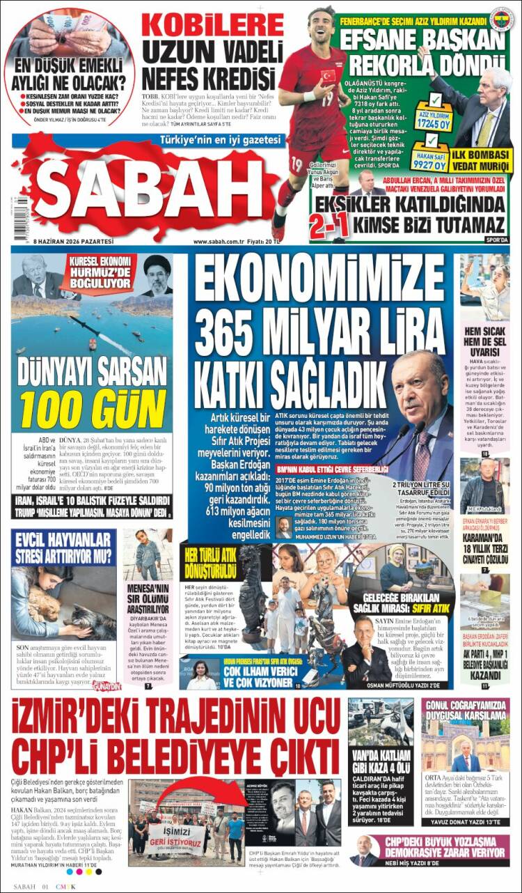 Portada de Sabah (Turqu&iacute;a)