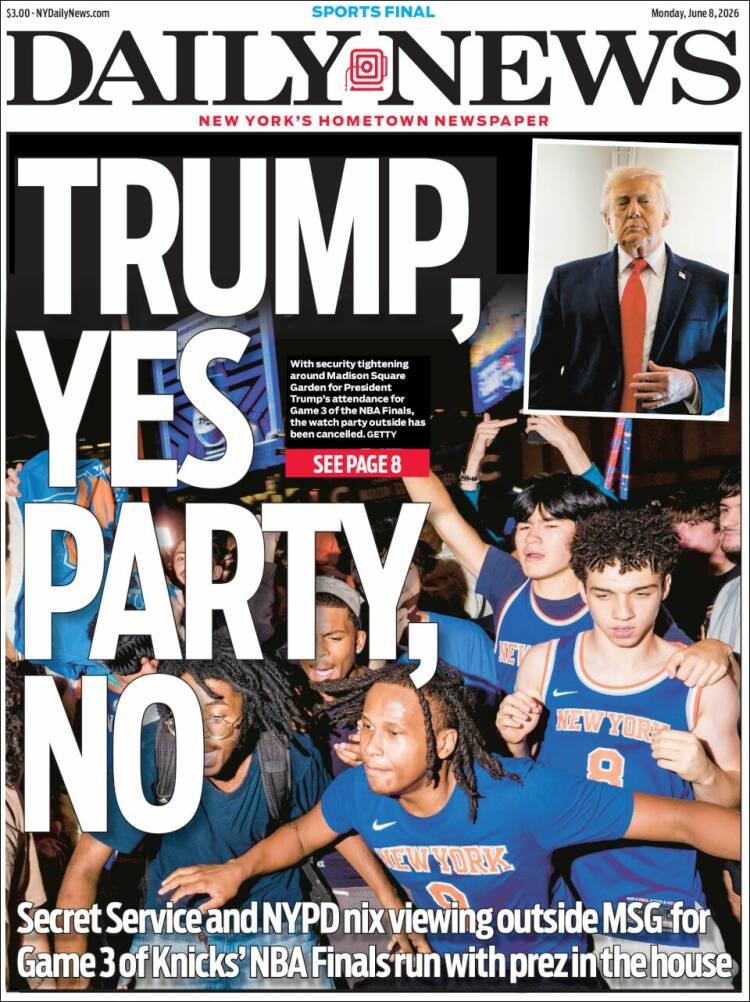Portada de Daily News - New York (USA)