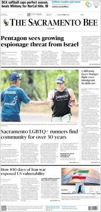 Portada de The Sacramento Bee (USA)