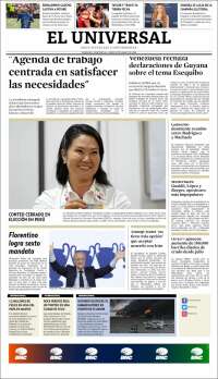 Portada de Universal (Venezuela)