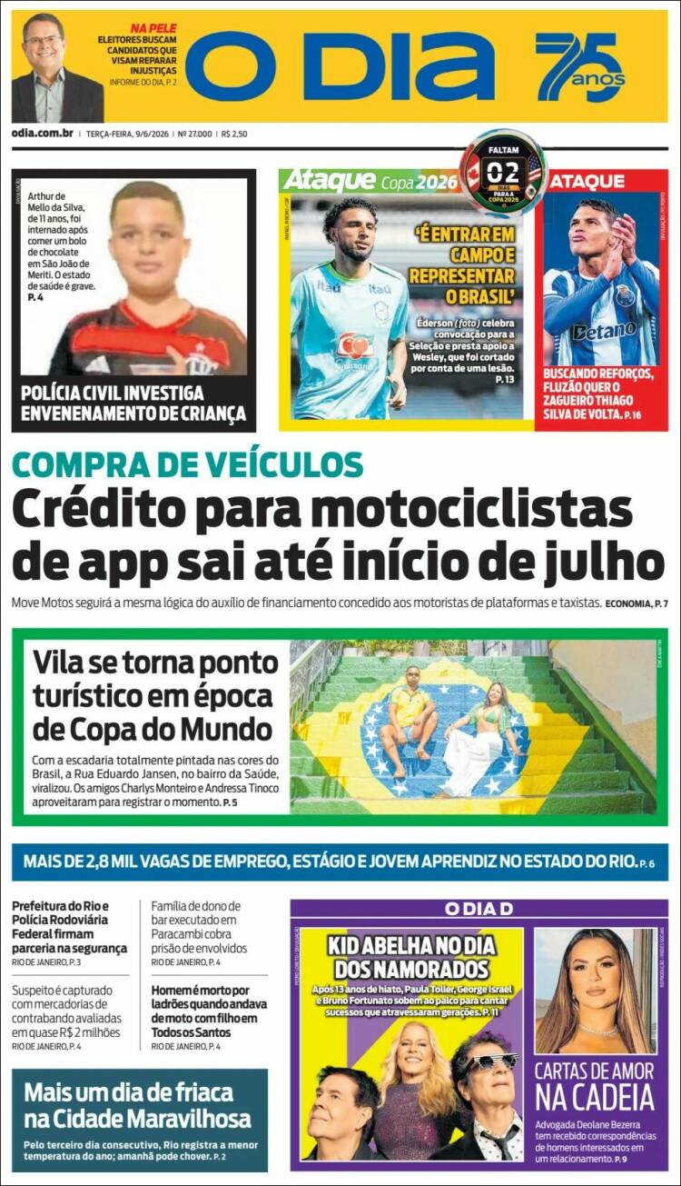 Portada de O Dia (Br&eacute;sil)