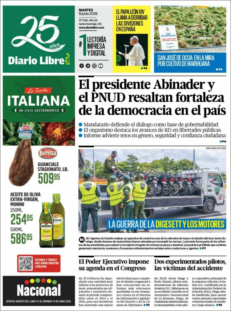 Portada de Diario Libre (R. Dominicaine)