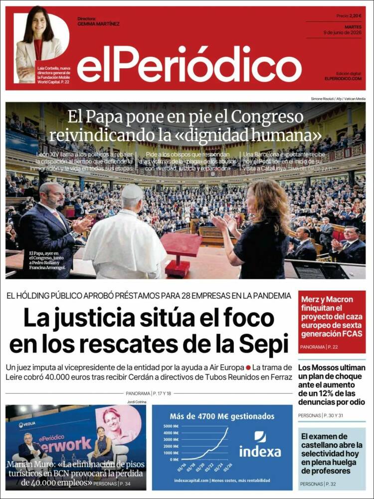 Portada de El Periódico (Espa&ntilde;a)