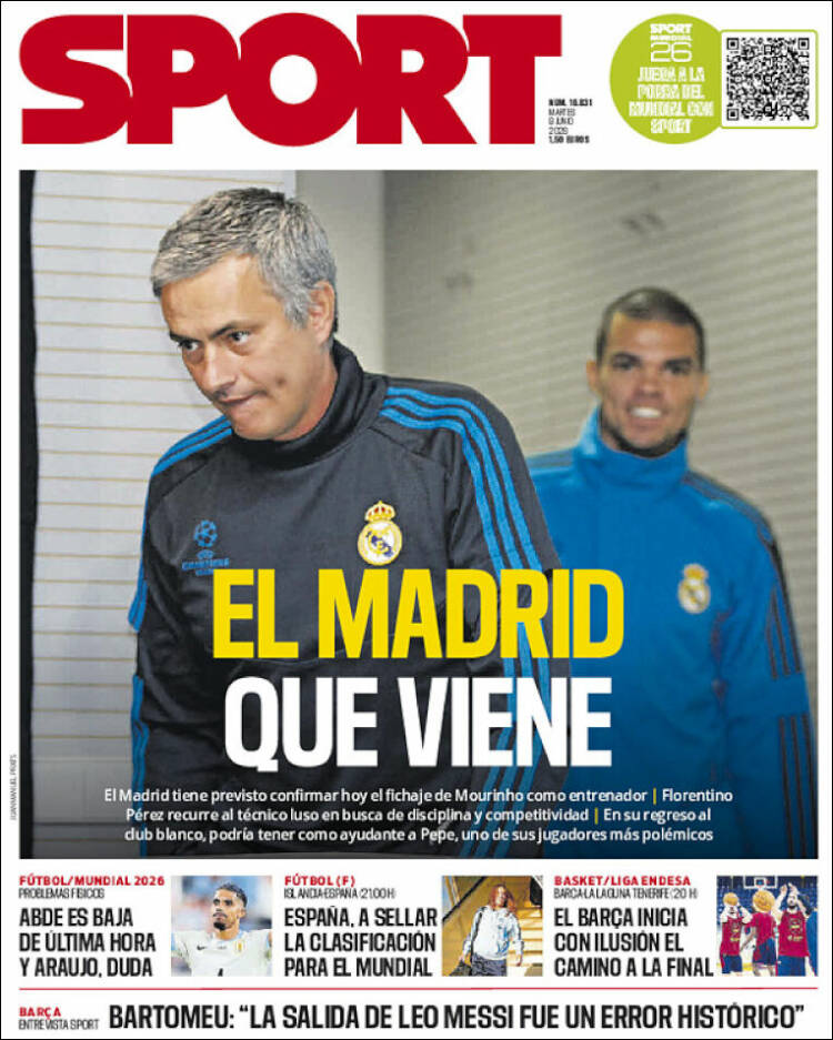 Portada de Sport (Espagne)