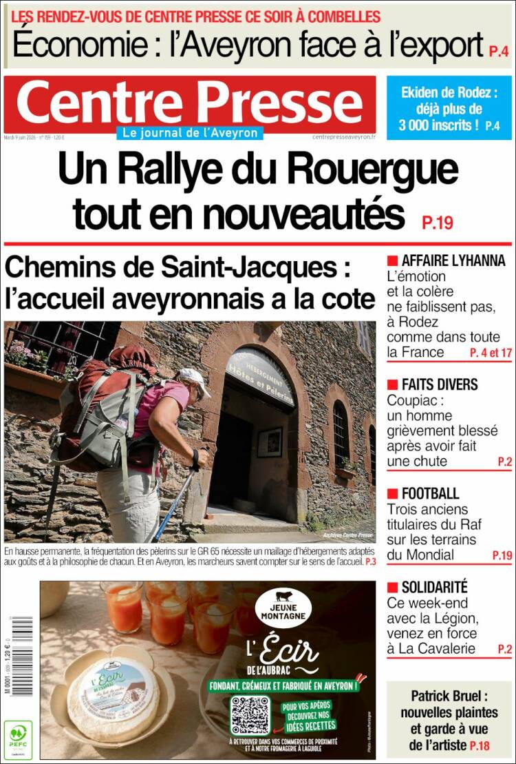 Portada de Centre Presse (France)